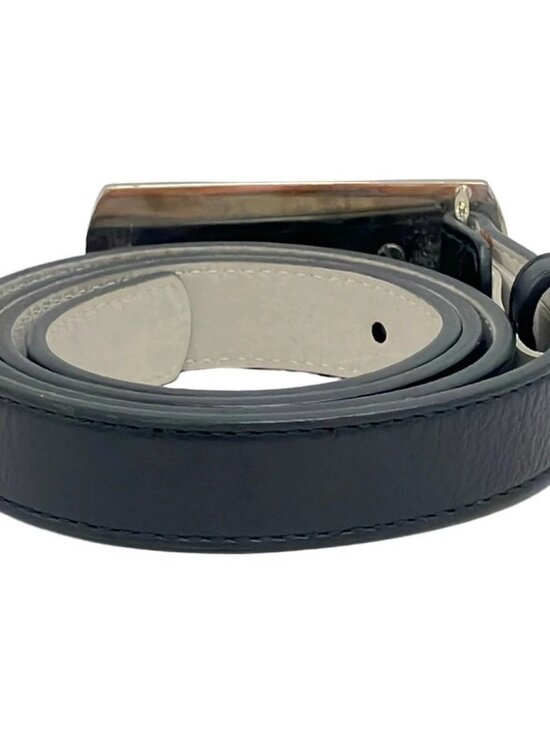 BVLGARI - Black Silver Gold Leather Hardware Belt main image 4